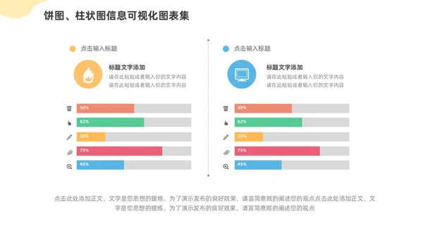 通用饼图柱状图信息可视化图表集
