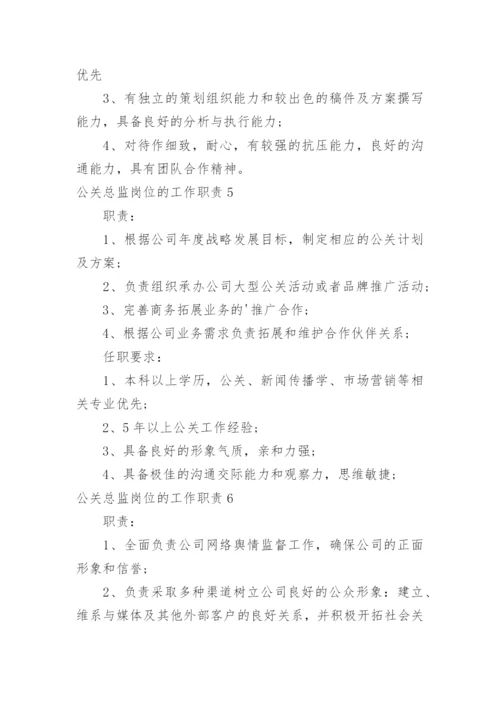 公关总监岗位的工作职责.docx