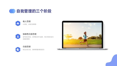 蓝紫色商务自我管理能力培训PPT课件