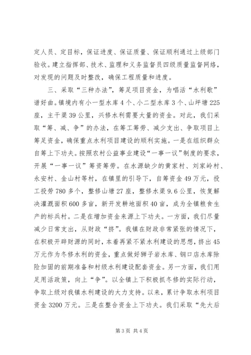 乡镇水利建设经验汇报材料.docx