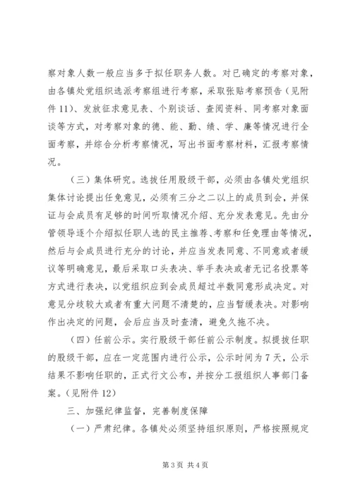 市委股级干部任用安排意见.docx