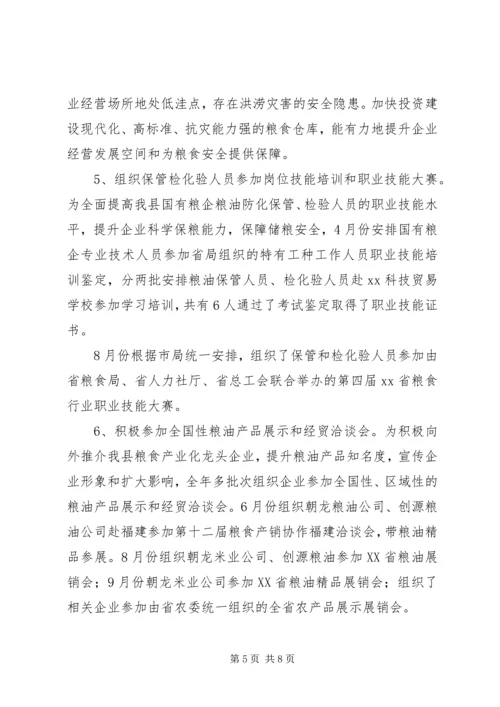 粮食局工作总结及计划范文.docx