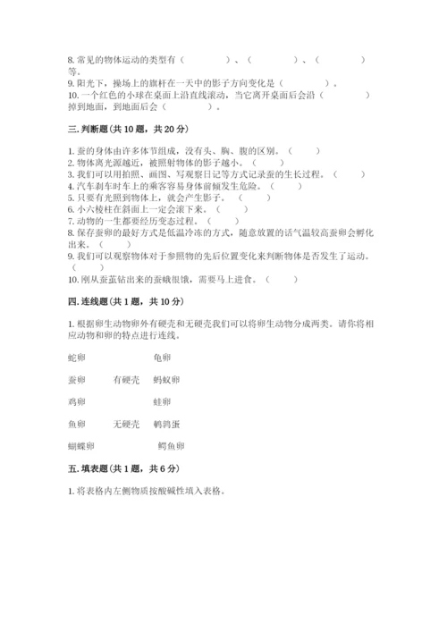 教科版小学科学三年级下册 期末测试卷【名师系列】.docx