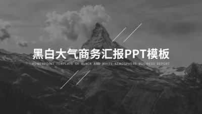 欧美风大气商务汇报通用PPT模板