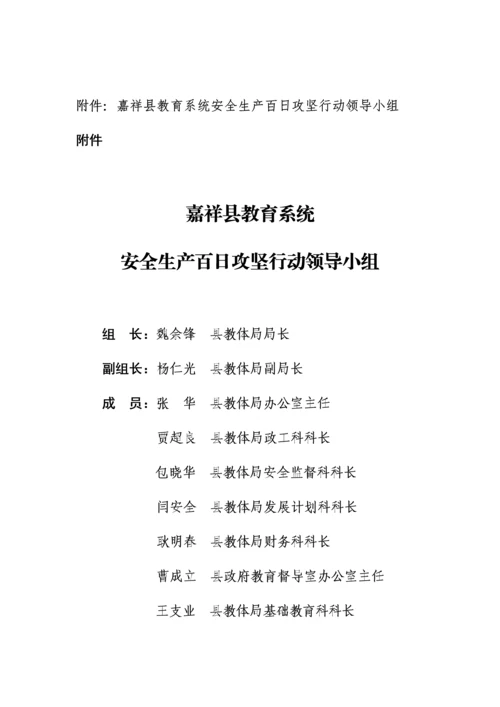 嘉祥县教育系统安全生产百日攻坚行动实施专业方案.docx