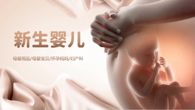 新生儿孕期准妈妈胎教母婴产科服务通用PPT模板