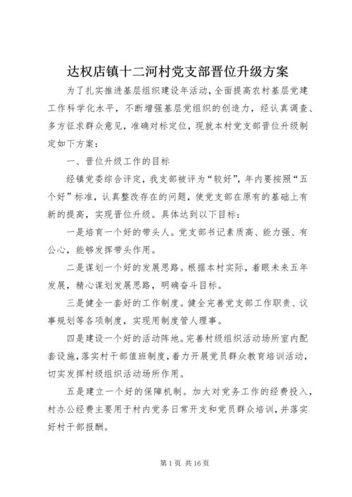 达权店镇十二河村党支部晋位升级方案.docx