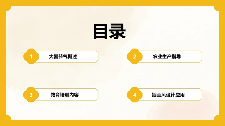 二十四节气大暑PPT模板