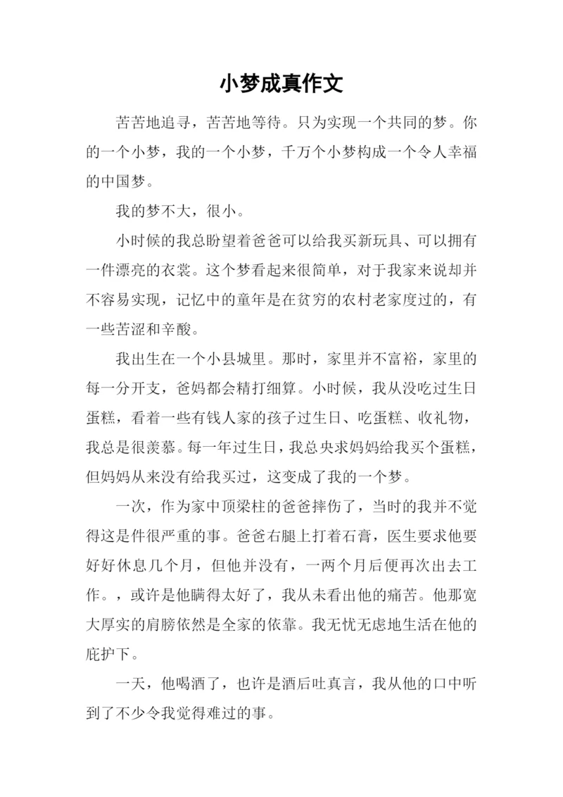 小梦成真作文.docx