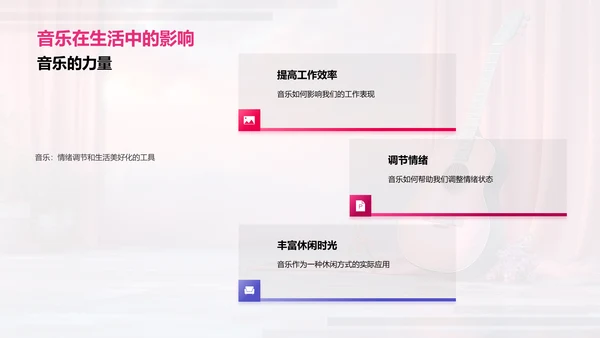 音乐在生活中的应用PPT模板