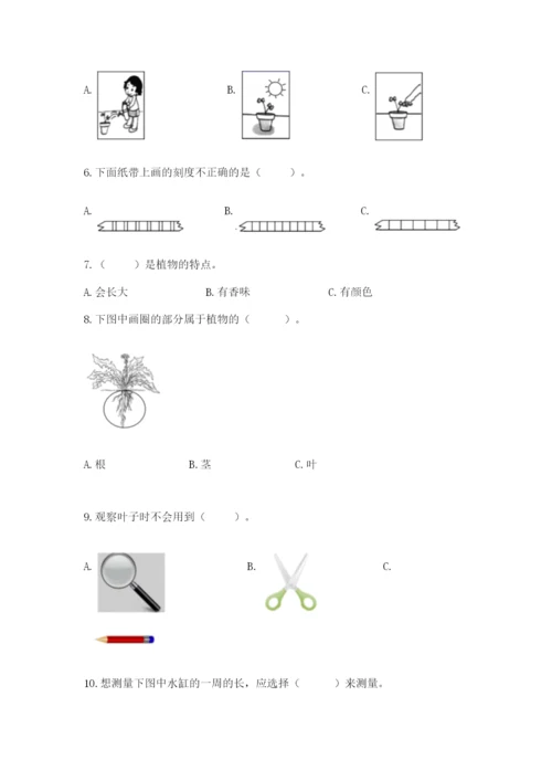 教科版一年级上册科学期末测试卷（能力提升）.docx