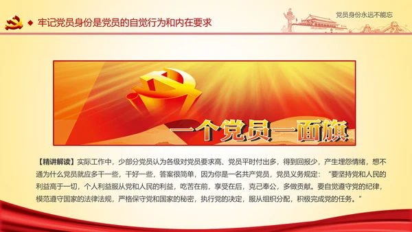 党员身份永远不能忘做合格党员学习教育PPT