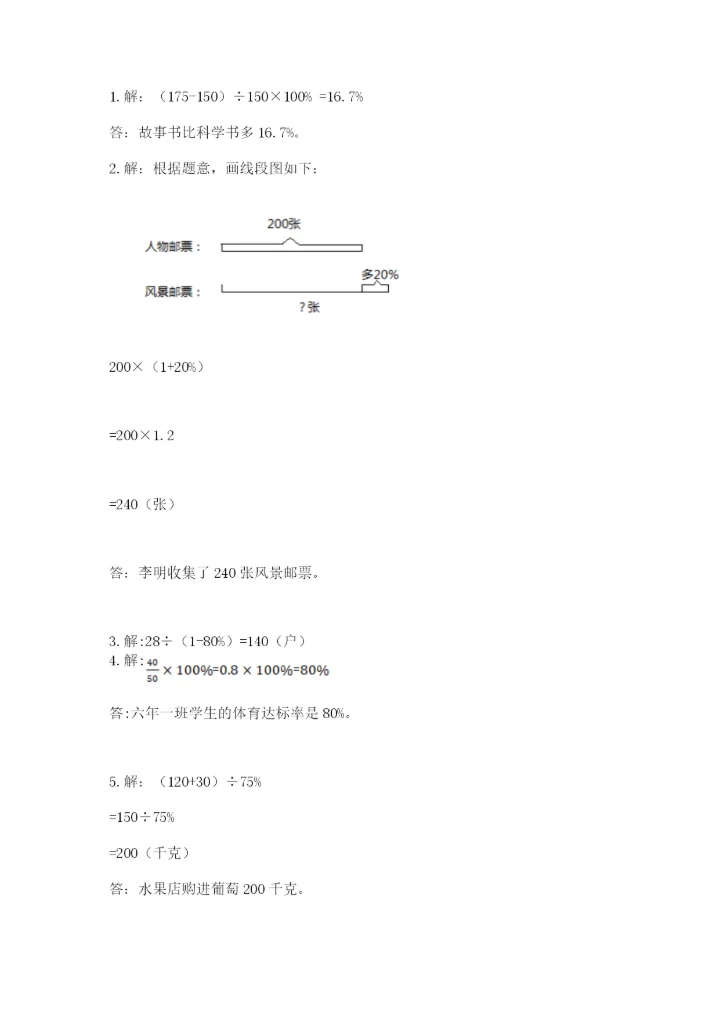 2022六年级上册数学期末测试卷及答案（名师系列）.docx