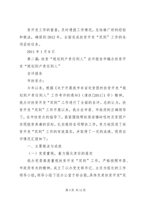 扶贫“规划到户责任到人”自评报告.docx