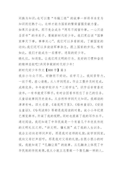 新时代好少年作文【800字】.docx