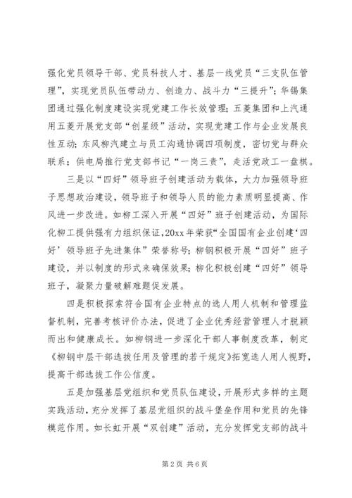 市国资委企业党建工作汇报材料 (2).docx