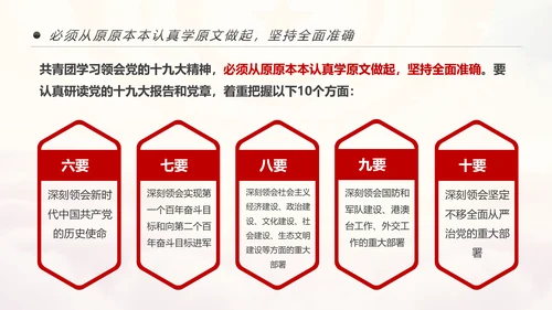 中国共青团学习十九大精神做合格团员PPT