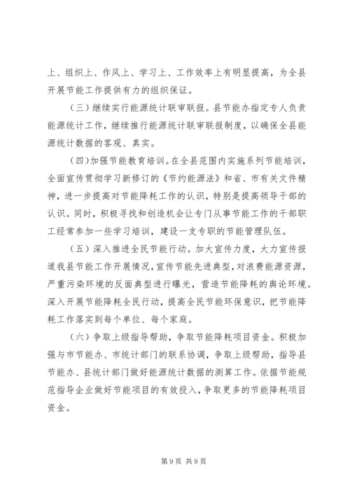 县节能降耗小结报告材料.docx