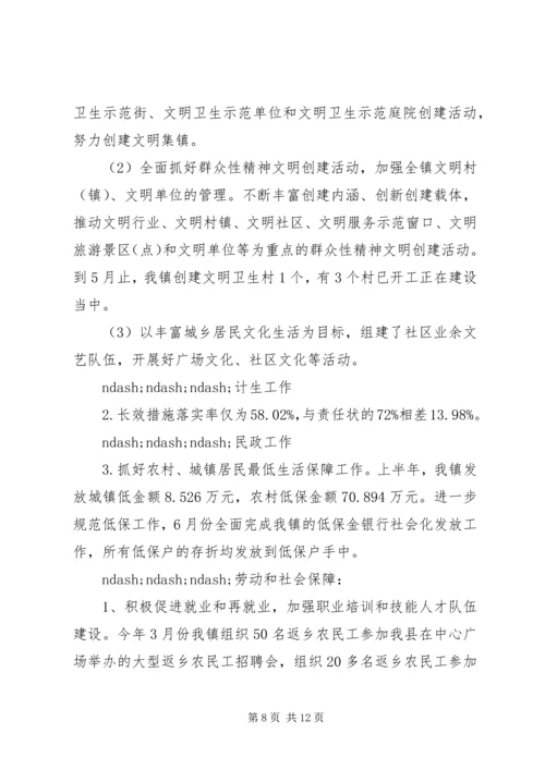 乡镇某年上半年总结及下半年工作计划.docx