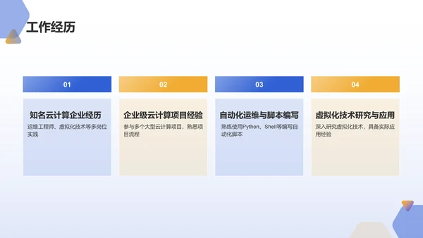 蓝色科技风云计算工程师求职简历PPT模板