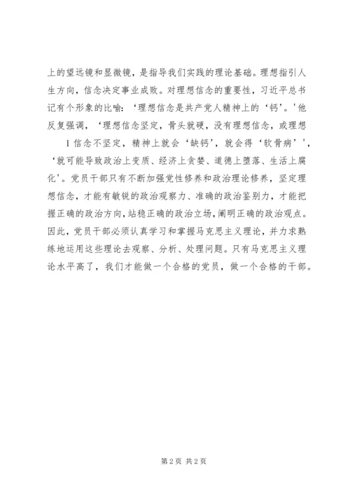 坚定理想信念明确政治方向“两学一做”个人心得体会 (2).docx