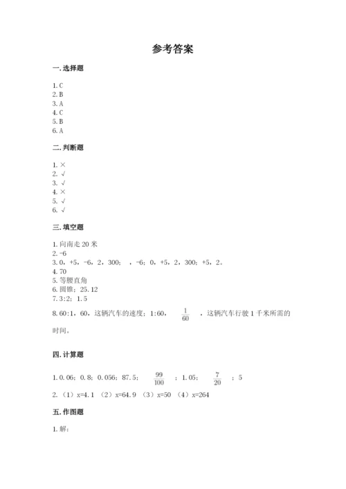 沁水县六年级下册数学期末测试卷精品带答案.docx