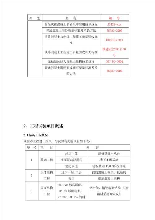 福州站房主体结构试验方案