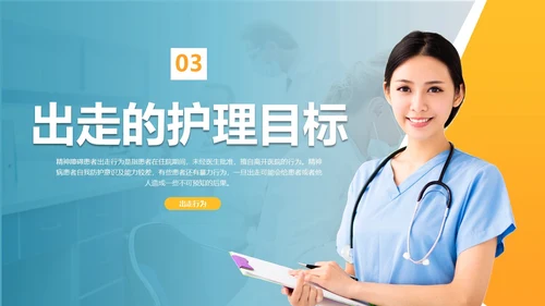 商务风格出走行为的防范与护理医务人员培训PPT