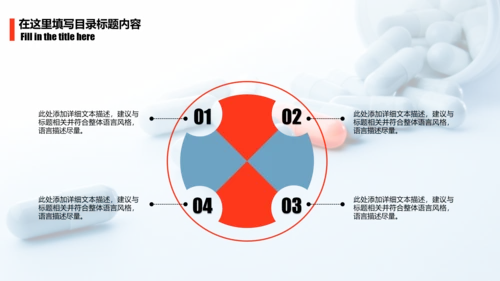 简约医疗药丸工作报告PPT