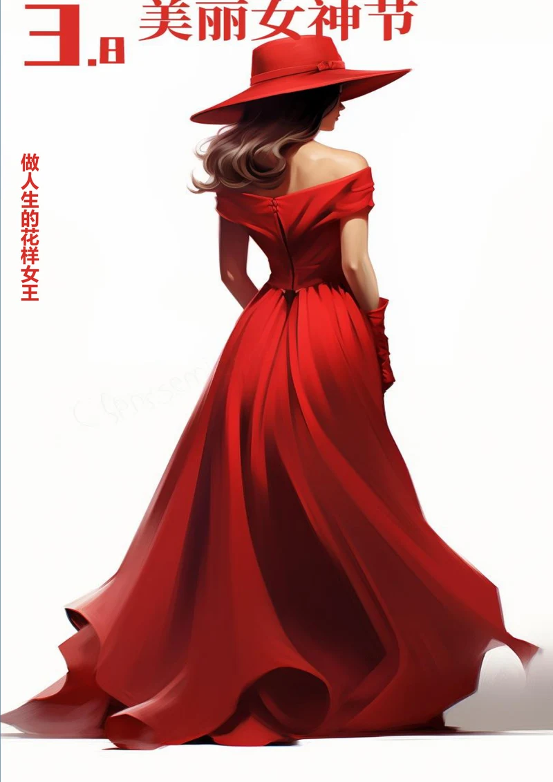 美丽女神节唯美海报