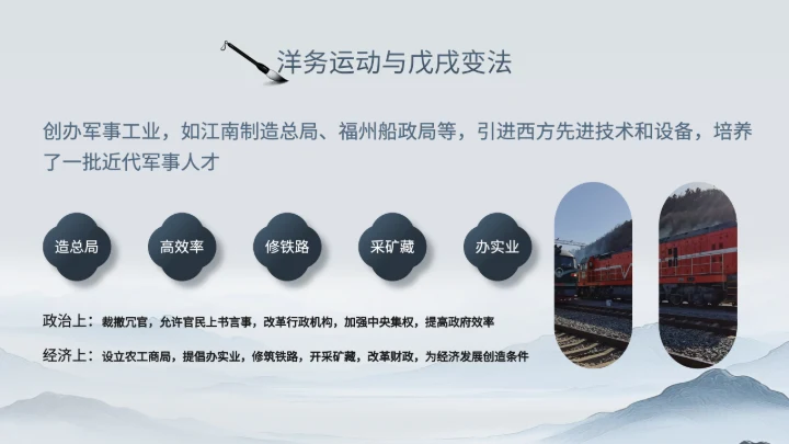 浅蓝色中国风《近代史纲要》历史课件PPT