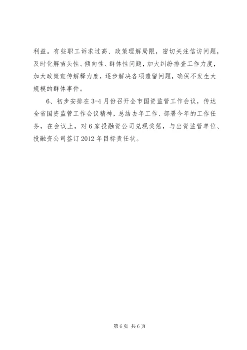 国资委近期工作报告.docx