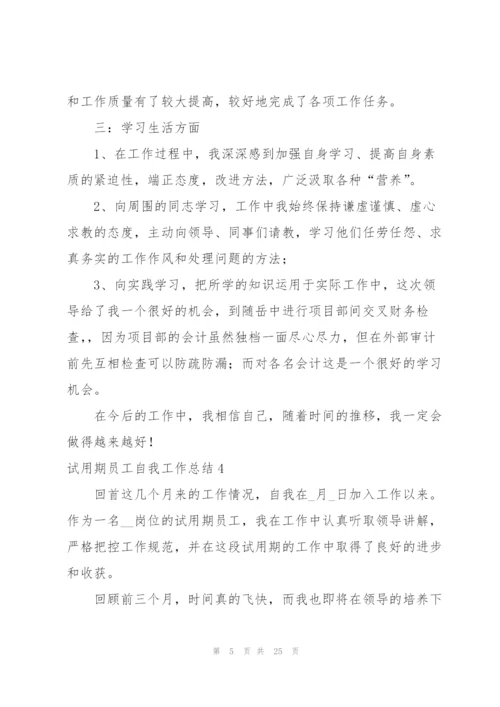 试用期员工自我工作总结.docx