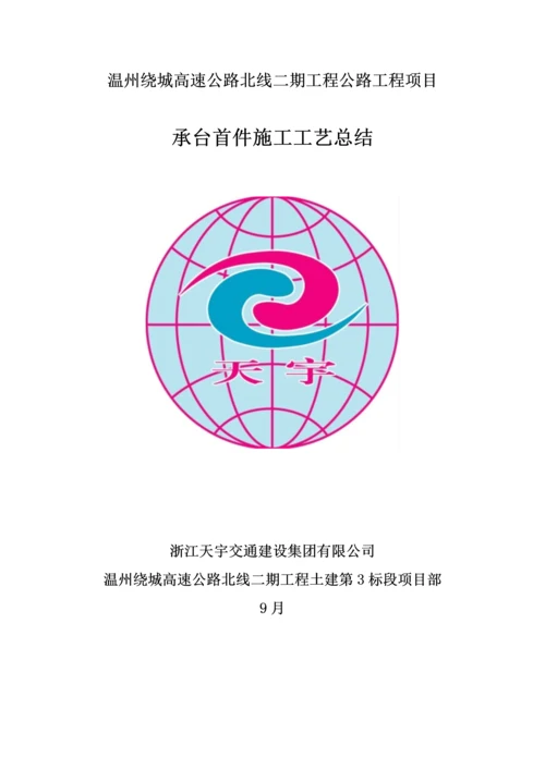 承台首件综合施工标准工艺总结.docx