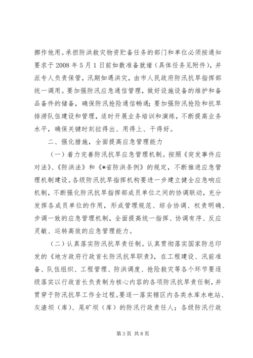 水利局防汛抗旱工作计划.docx