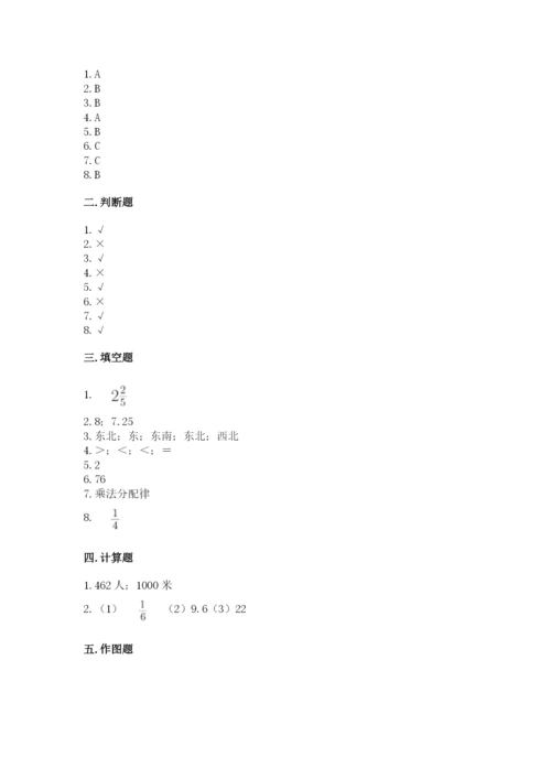 人教版六年级上册数学期中测试卷及参考答案【能力提升】.docx