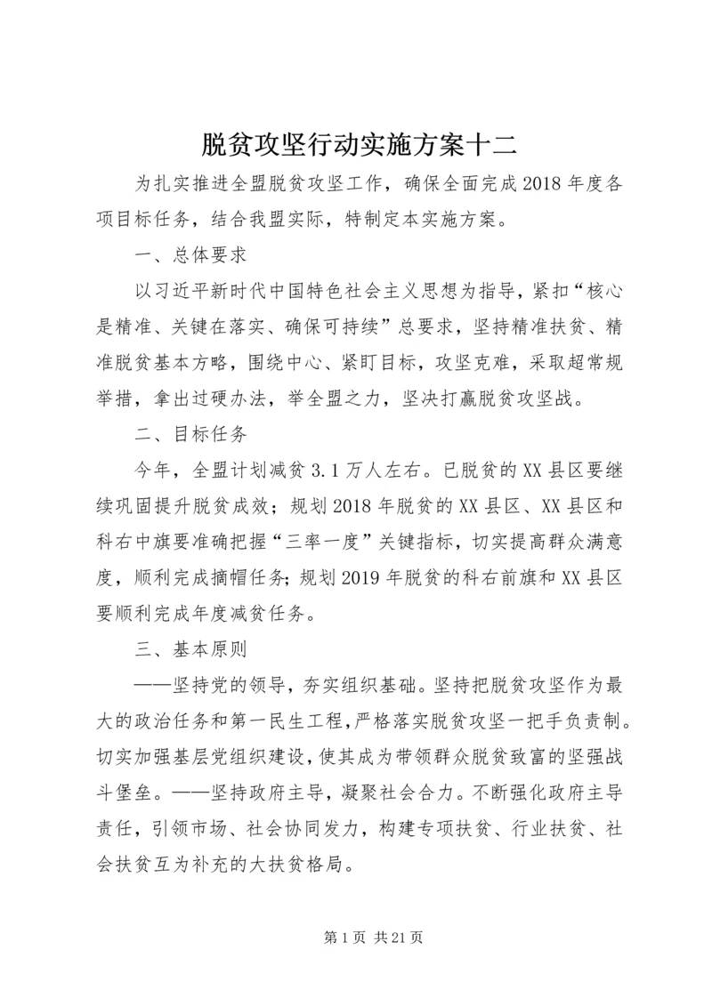 脱贫攻坚行动实施方案十二.docx