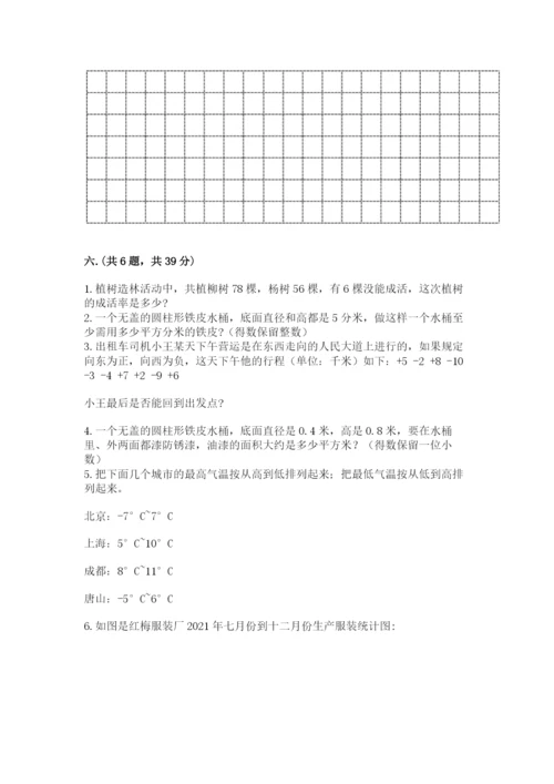 最新人教版小升初数学模拟试卷及参考答案（考试直接用）.docx