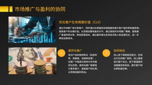 黑色商务风消费金融产品的市场推广与盈利规划PPT