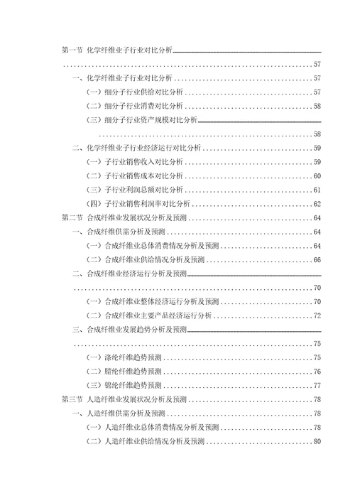 某年化纤行业风险分析报告