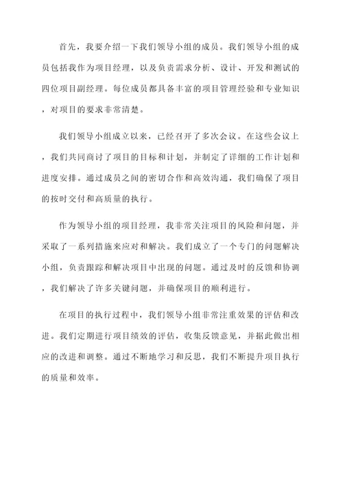 领导小组成立情况汇报