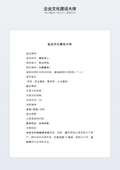 企业文化建设大体