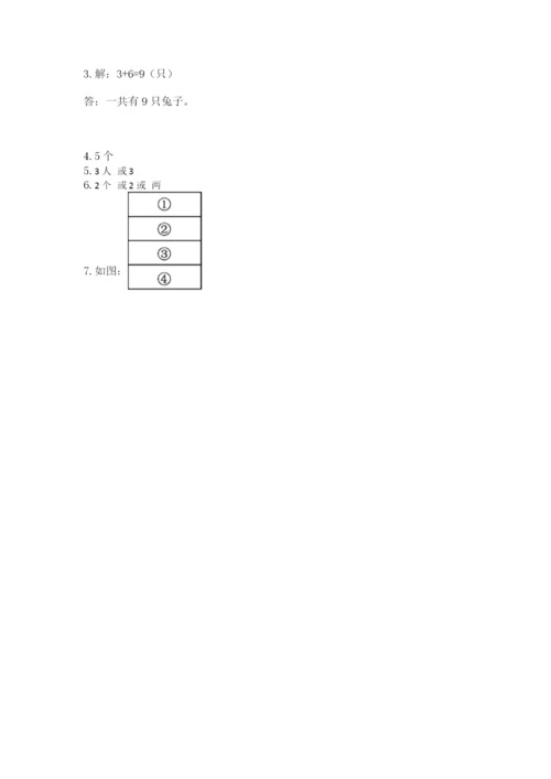 人教版一年级上册数学期中测试卷加解析答案.docx