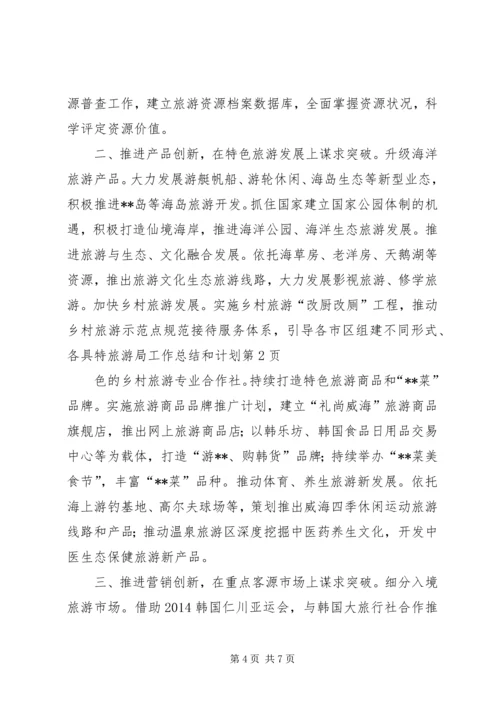 旅游局工作总结和计划_1.docx