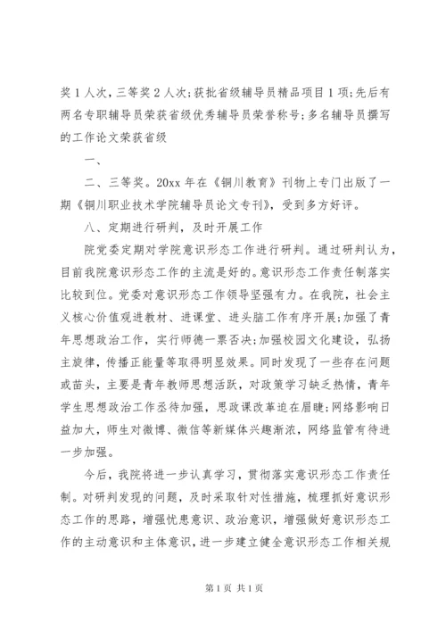 学校意识形态工作自查报告.docx