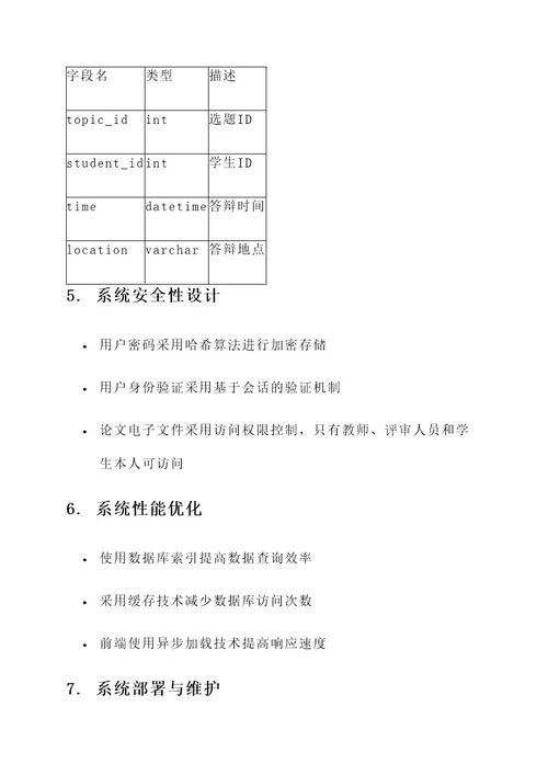 论文选题答辩系统设计方案