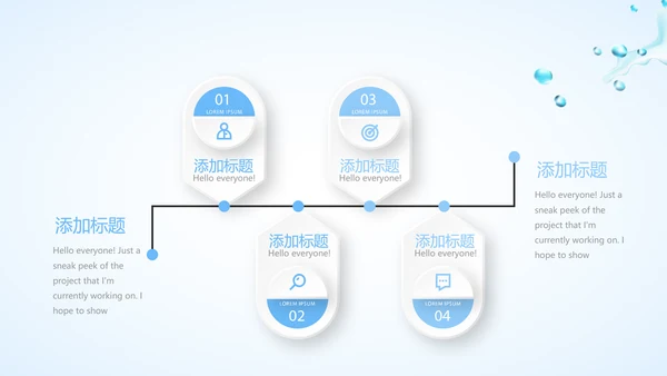 蓝色简约补水面膜动态PPT