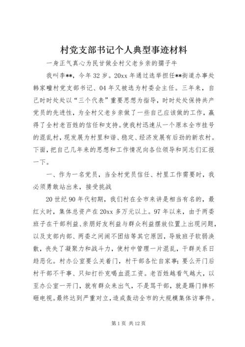 村党支部书记个人典型事迹材料.docx