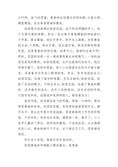 关于校园青春的抒情散文精选.docx