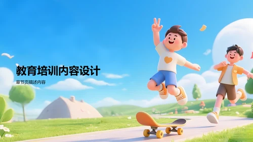 蓝色3D风学习成果PPT